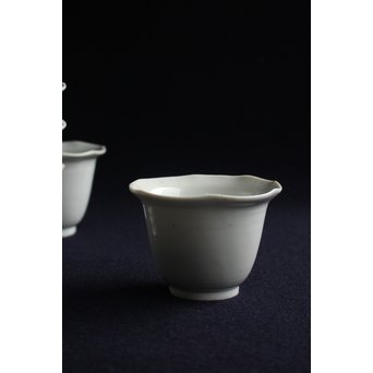 古伊万里 輪花 柿右衛門白磁向付 5脚1組　P152 