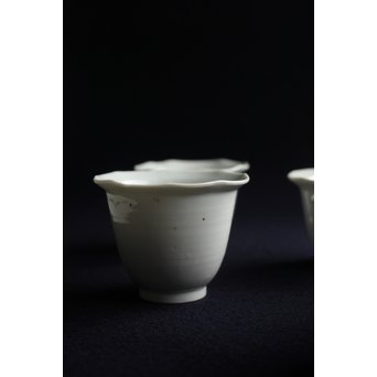 古伊万里 輪花 柿右衛門白磁向付 5脚1組　P152 