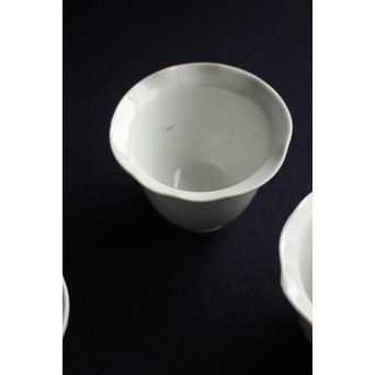 古伊万里 輪花 柿右衛門白磁向付 5脚1組　P152 