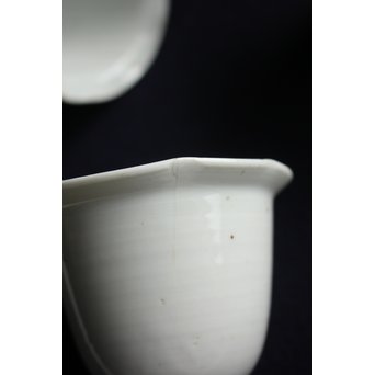 古伊万里 輪花 柿右衛門白磁向付 5脚1組　P152 