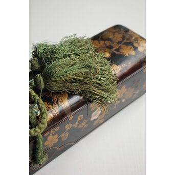 花鳥蒔絵 時代短冊箱　Q073 