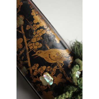 花鳥蒔絵 時代短冊箱　Q073 