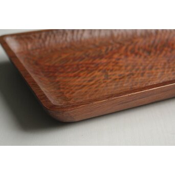 ヤニ松 老松 肥松 刳貫煎茶盆　X143 