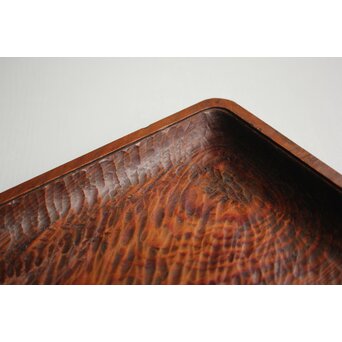 ヤニ松 老松 肥松 刳貫煎茶盆　X143 