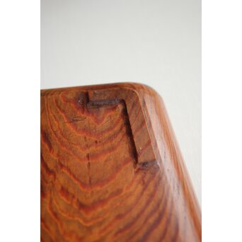 ヤニ松 老松 肥松 刳貫煎茶盆　X143 