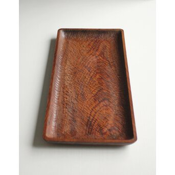 ヤニ松 老松 肥松 刳貫煎茶盆　X143 