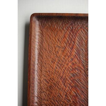 ヤニ松 老松 肥松 刳貫煎茶盆　X143 