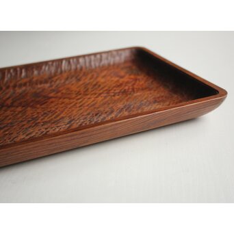 ヤニ松 老松 肥松 刳貫煎茶盆　X143 