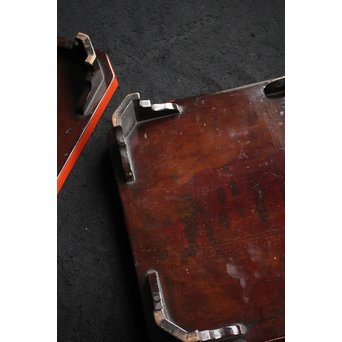 根来塗 隅切膳 5客1組　Q074 