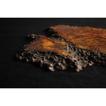 花梨 瘤玉杢 一枚板 花台/敷台　X144 