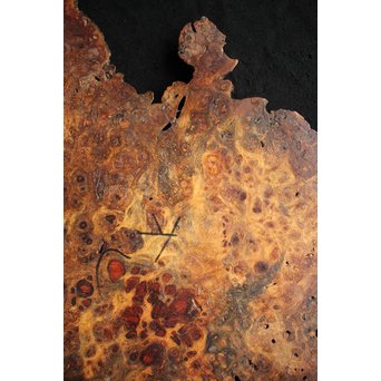 花梨 瘤玉杢 一枚板 花台/敷台　X144 