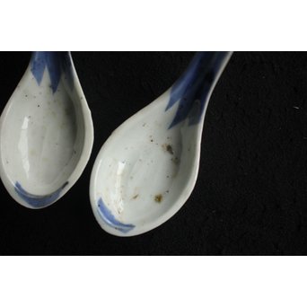 染付蓮華 8個　P153 