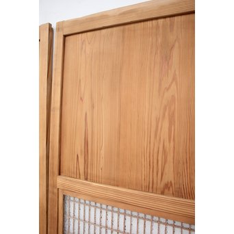 白木ダイアガラス帯戸 在庫3枚　B971 