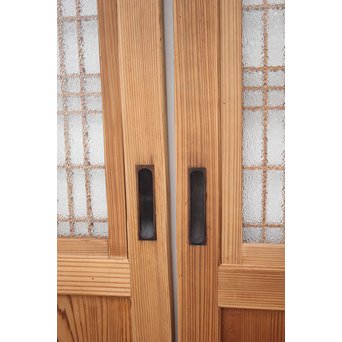 白木ダイアガラス帯戸 在庫3枚　B971 