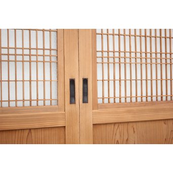 白木ダイアガラス帯戸 在庫3枚　B971 