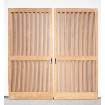 白木格子戸 2枚1組　L1001 B面　両面仕様です