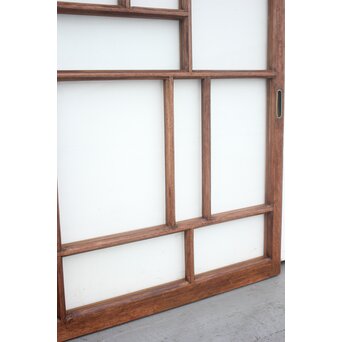 アールデコ 緑色ガラス戸 2枚1組　GD1243YD 