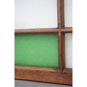 アールデコ 緑色ガラス戸 2枚1組　GD1243YD 