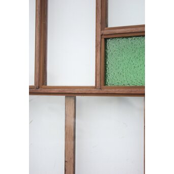 アールデコ 緑色ガラス戸 2枚1組　GD1243YD 