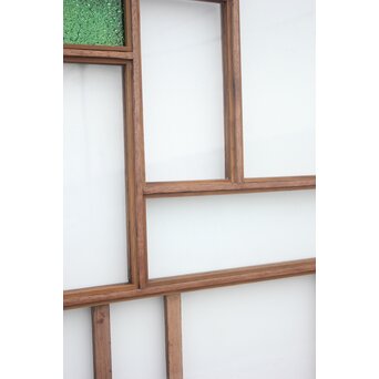 アールデコ 緑色ガラス戸 2枚1組　GD1243YD 