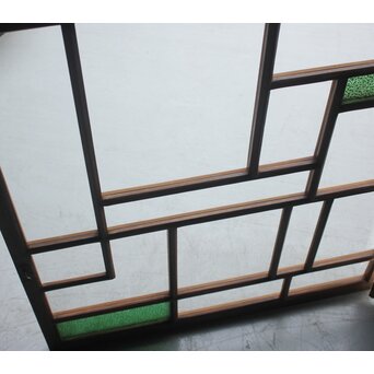 アールデコ 緑色ガラス戸 2枚1組　GD1243YD 