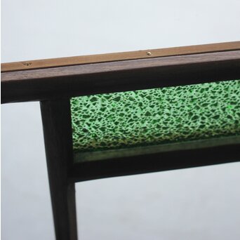 アールデコ 緑色ガラス戸 2枚1組　GD1243YD 