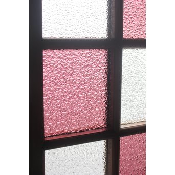 紫色ガラス 明り取り欄間 2枚1組　GD1244Y 