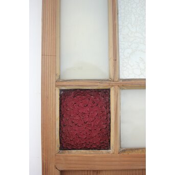 紫色ガラスのドア　GD1246 ガラスはコーキングで留まっています