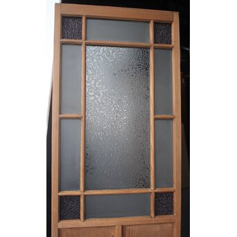 紫色ガラスのドア　GD1246 全体にレトロなガラス