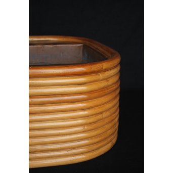 YKR 山川ラタン 火鉢 サイドテーブル　U105 