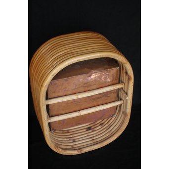 YKR 山川ラタン 火鉢 サイドテーブル　U105 