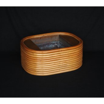 YKR 山川ラタン 火鉢 サイドテーブル　U105