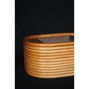 YKR 山川ラタン 火鉢 サイドテーブル　U105 