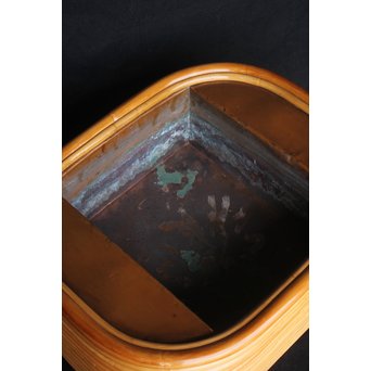 YKR 山川ラタン 火鉢 サイドテーブル　U105 