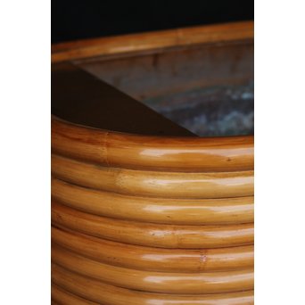 YKR 山川ラタン 火鉢 サイドテーブル　U105 