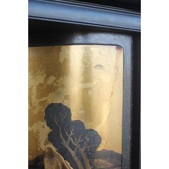 芝山細工蒔絵大飾棚 / 紅木蒔絵博古櫃　Q075 