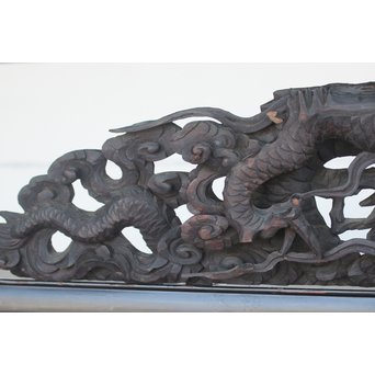 芝山細工蒔絵大飾棚 / 紅木蒔絵博古櫃　Q075 