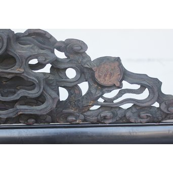 芝山細工蒔絵大飾棚 / 紅木蒔絵博古櫃　Q075 