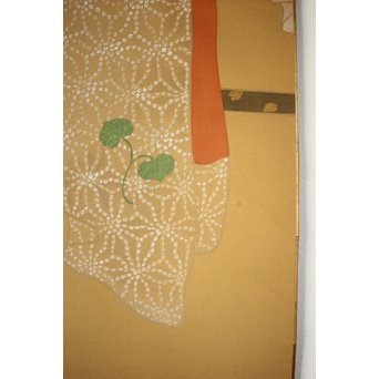 横尾芳月《美人画》絹本まくり　Z180 