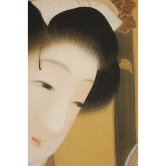 横尾芳月《美人画》絹本まくり　Z180 