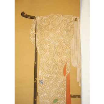 横尾芳月《美人画》絹本まくり　Z180 