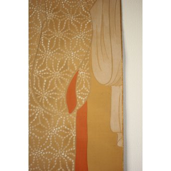 横尾芳月《美人画》絹本まくり　Z180 