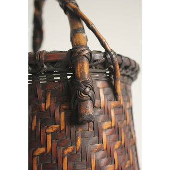 巧香銘 竹編花籠　U107 