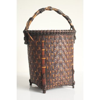 巧香銘 竹編花籠　U107 