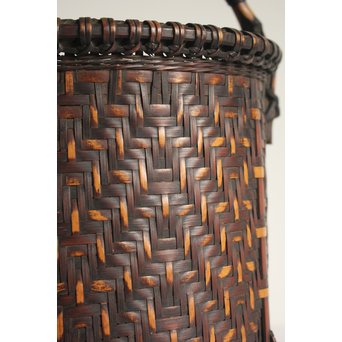 巧香銘 竹編花籠　U107 