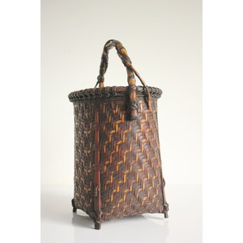 巧香銘 竹編花籠　U107 