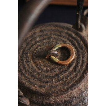 砲口芋頭 木爪提手 丸形鉄瓶　M146 