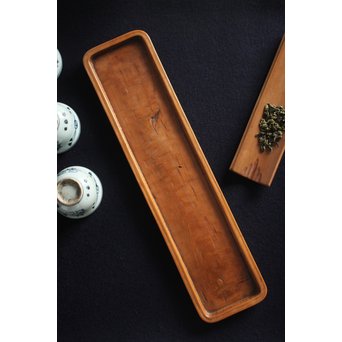 黄楊の煎茶盆　X149