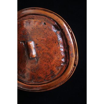 乾漆ひしゃげ水指　Q076 