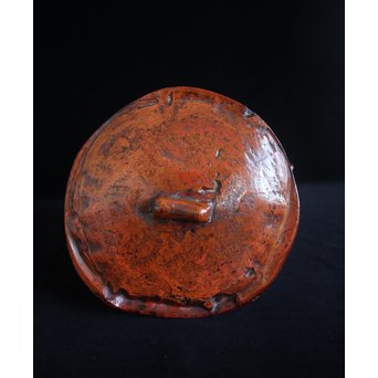 乾漆ひしゃげ水指　Q076 